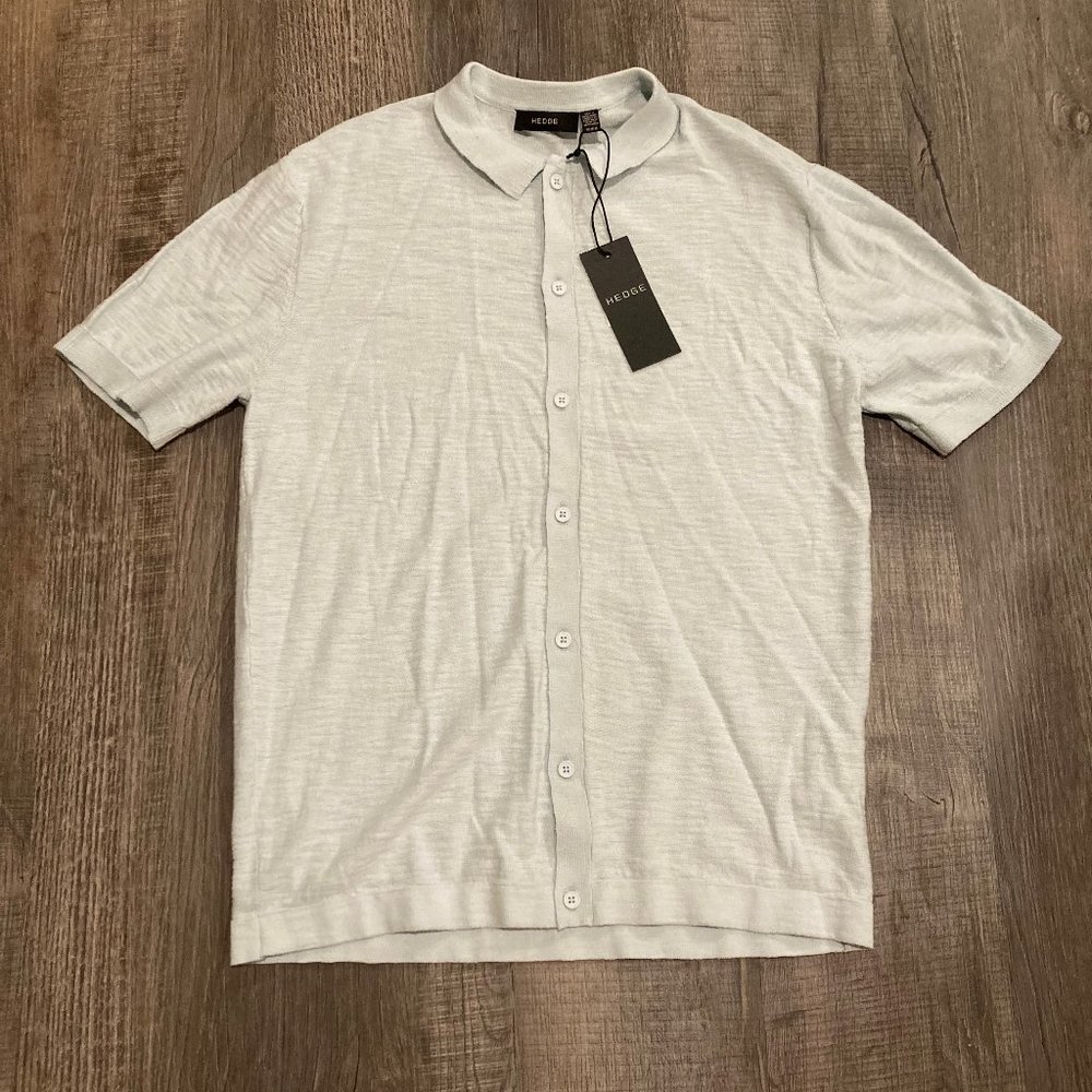 Hedge Sweater Polo Light Blue NWT